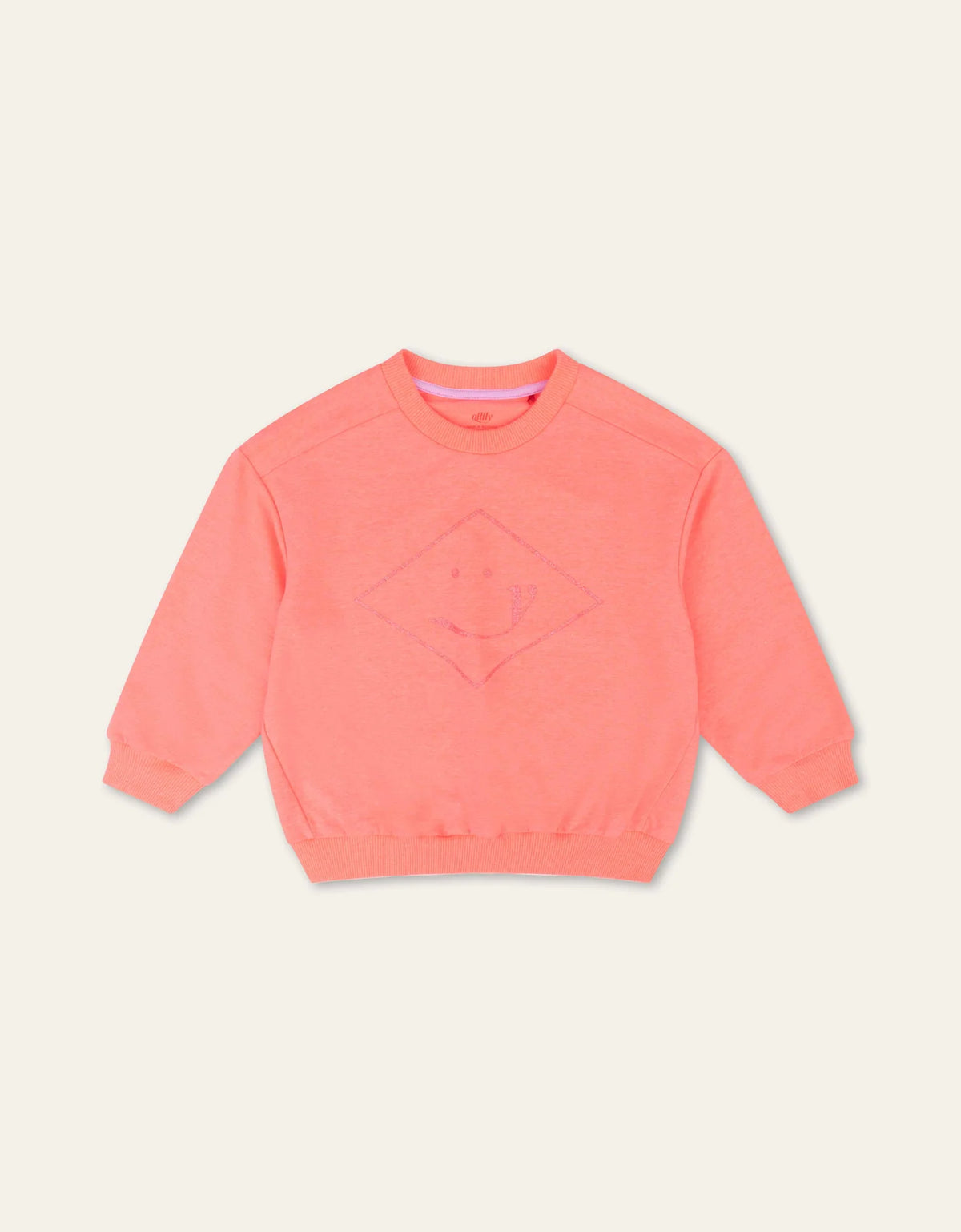 Hooray sweater pink Oilily smiley logo, Oilily