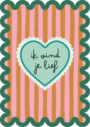 Kaart ik vind je lief, habitat