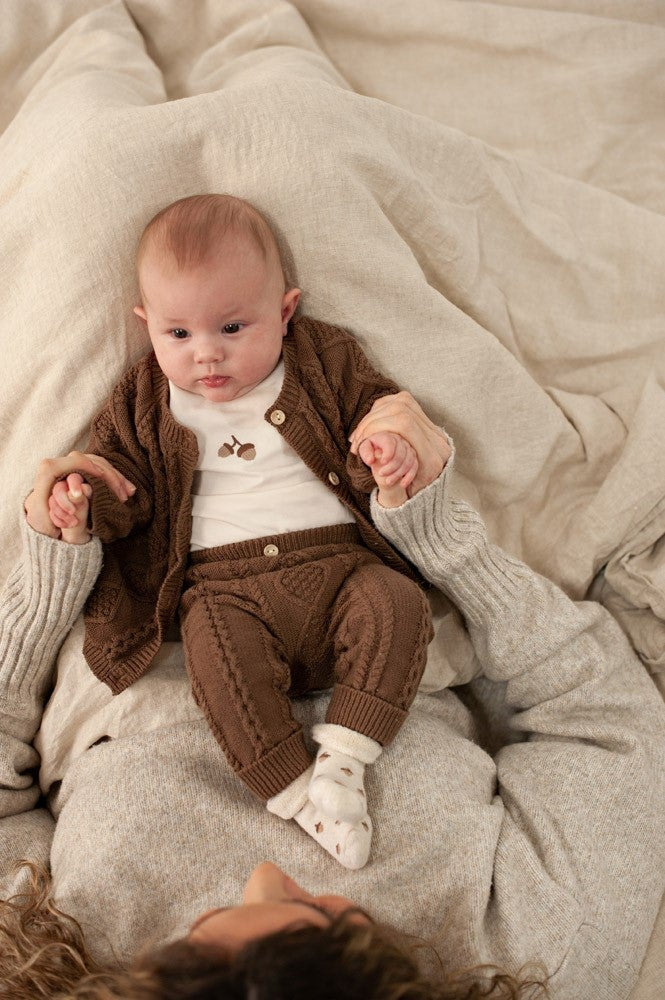 Longsleeve cream eikels, feetje
