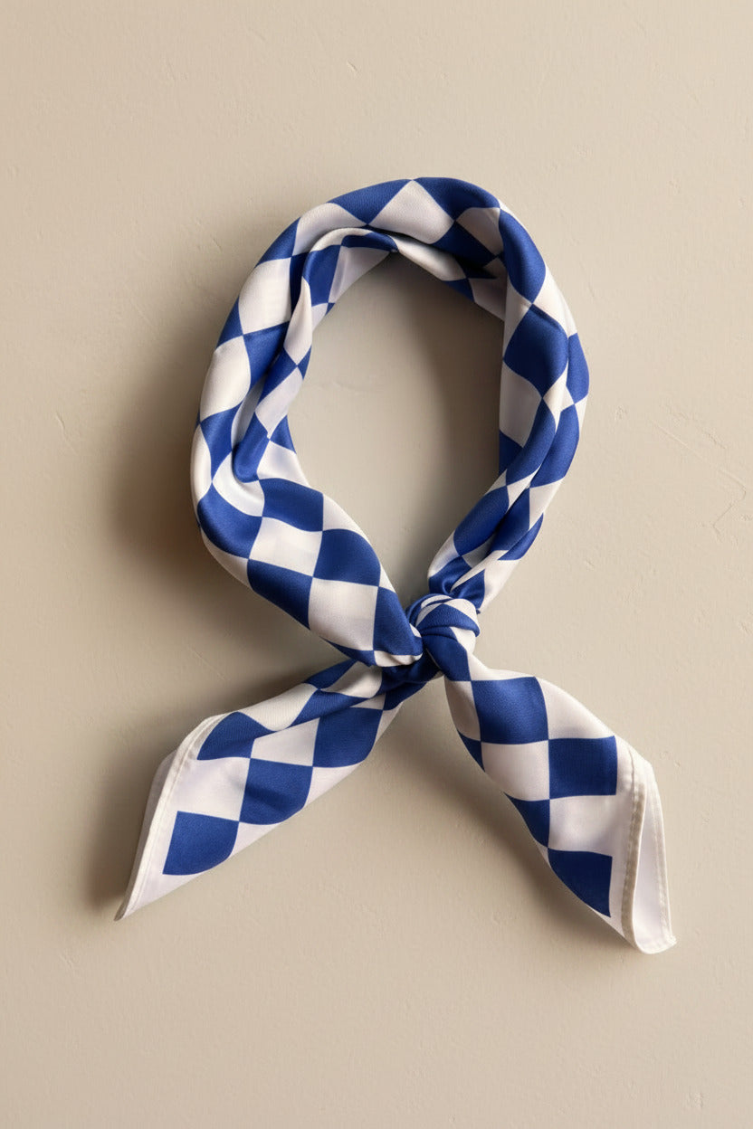 Sjaaltje blauw geruit