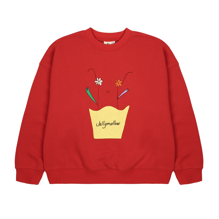 Flower Pot sweater, Jelly Mallow