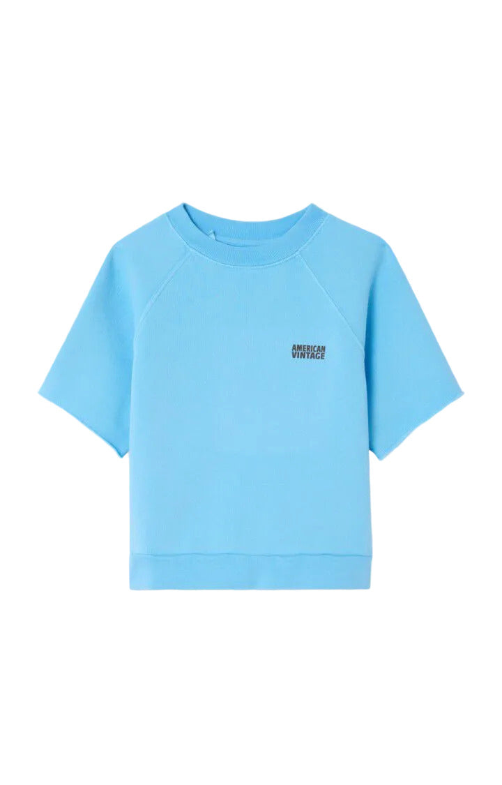 Sweater short sleeve Izubird Blue Ciel vintage, American Vintage