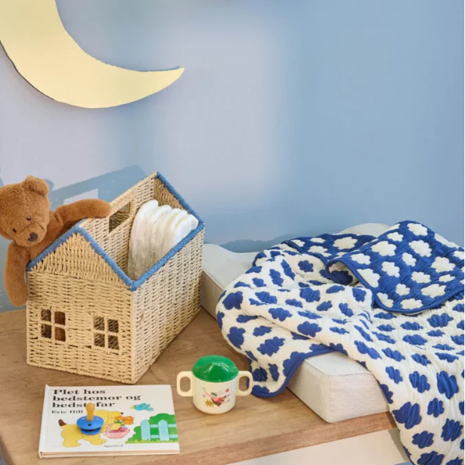 Kids quilted plaid Cloud, Rice