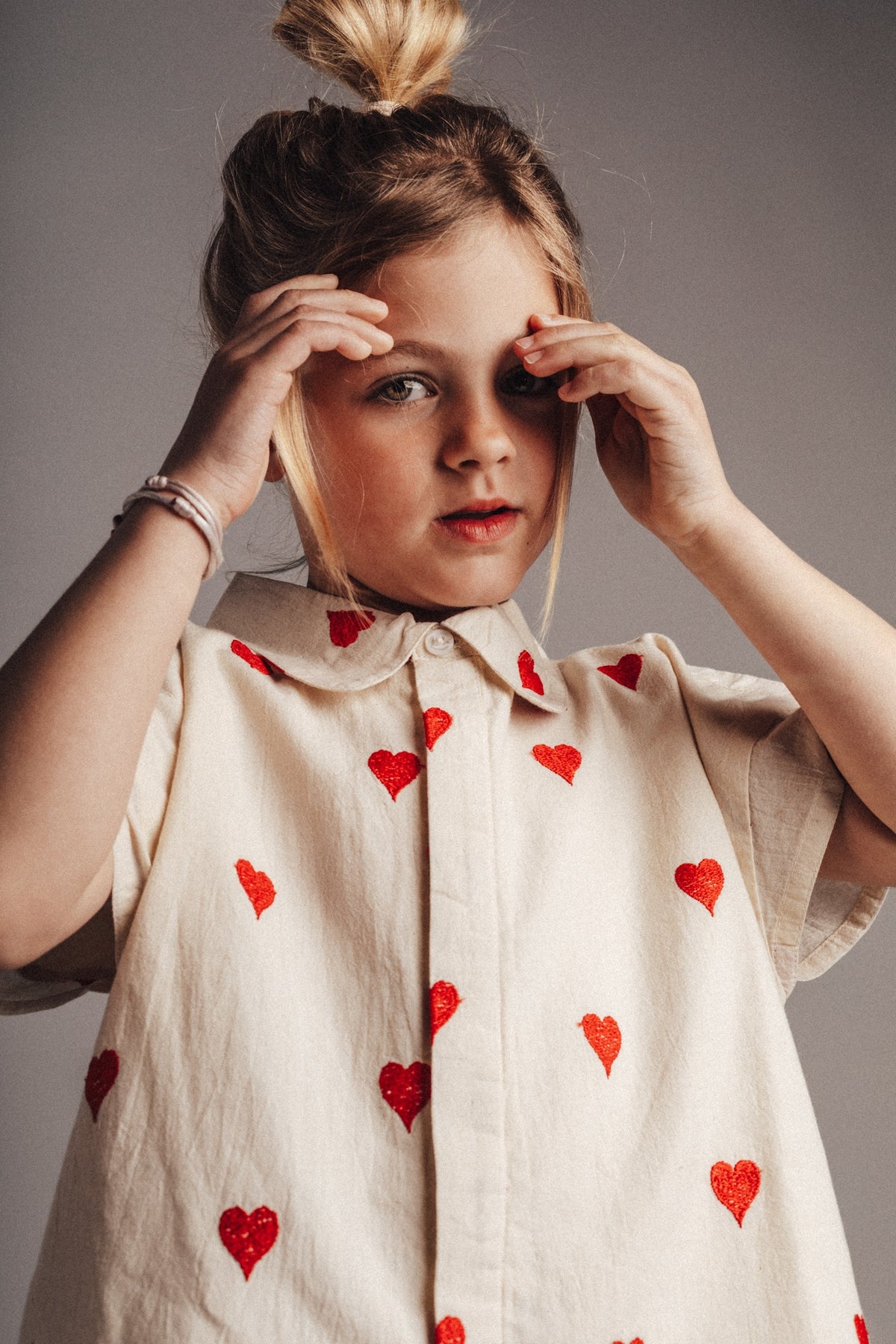 Lymee Blouse White hearts, Labo de colores