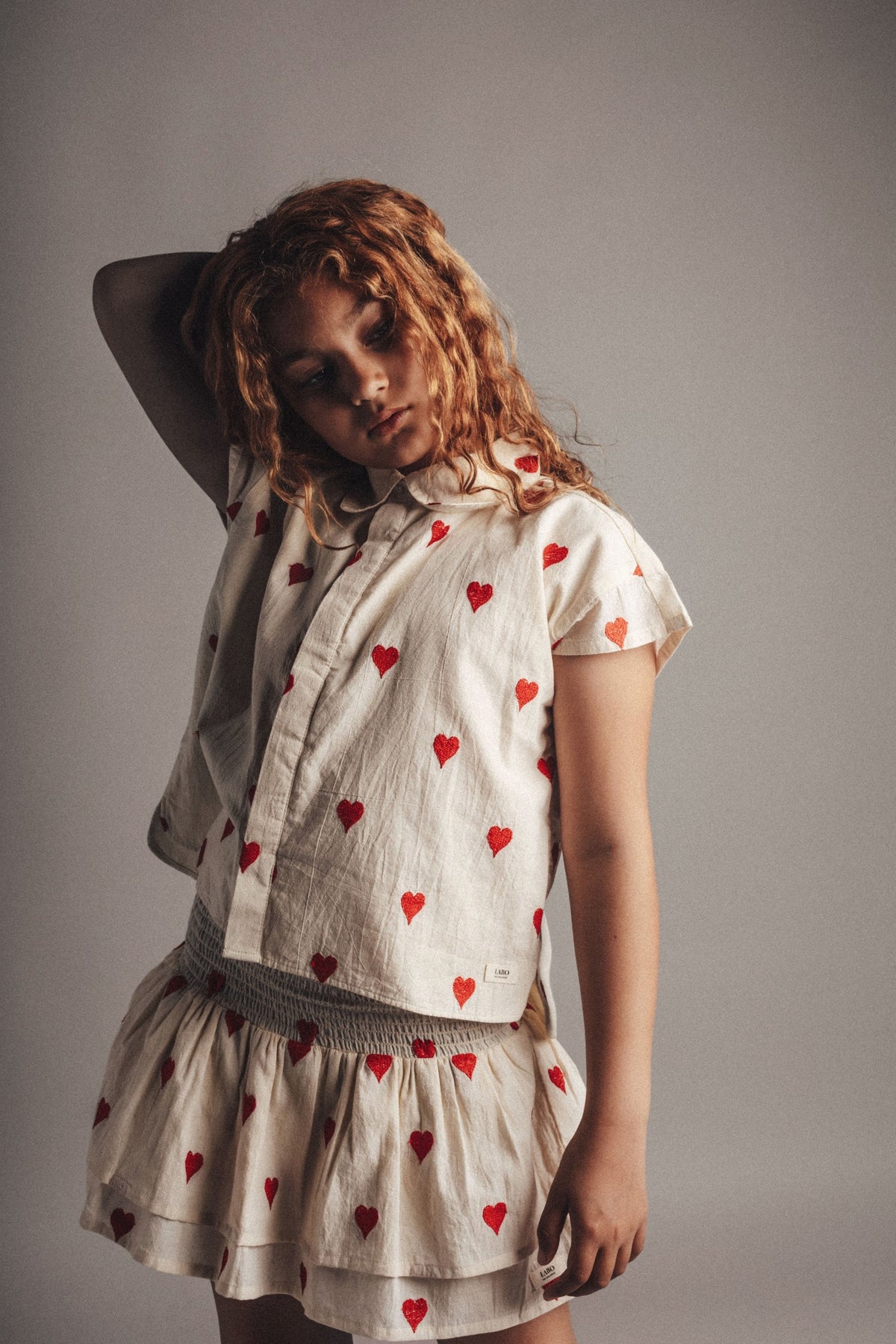 Lymee Blouse White hearts, Labo de colores