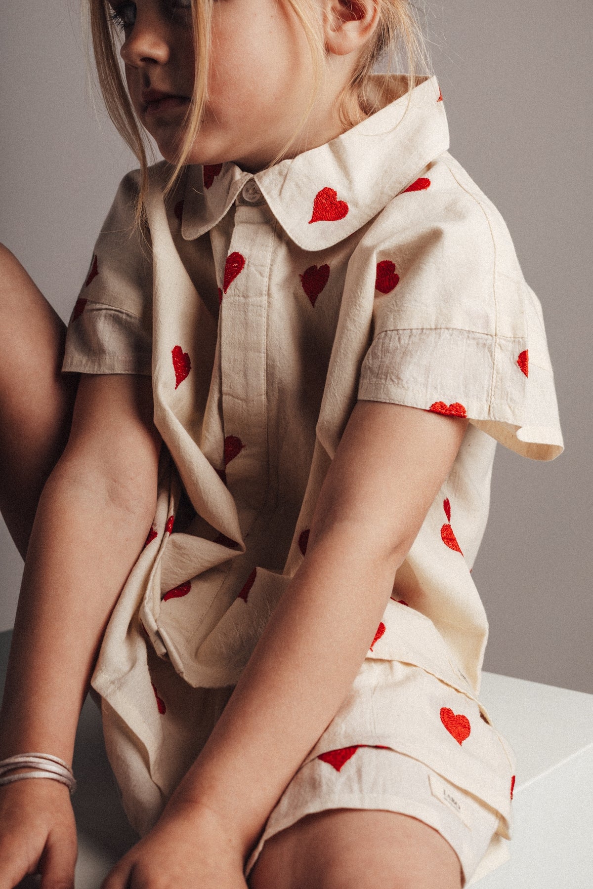 Lymee Blouse White hearts, Labo de colores