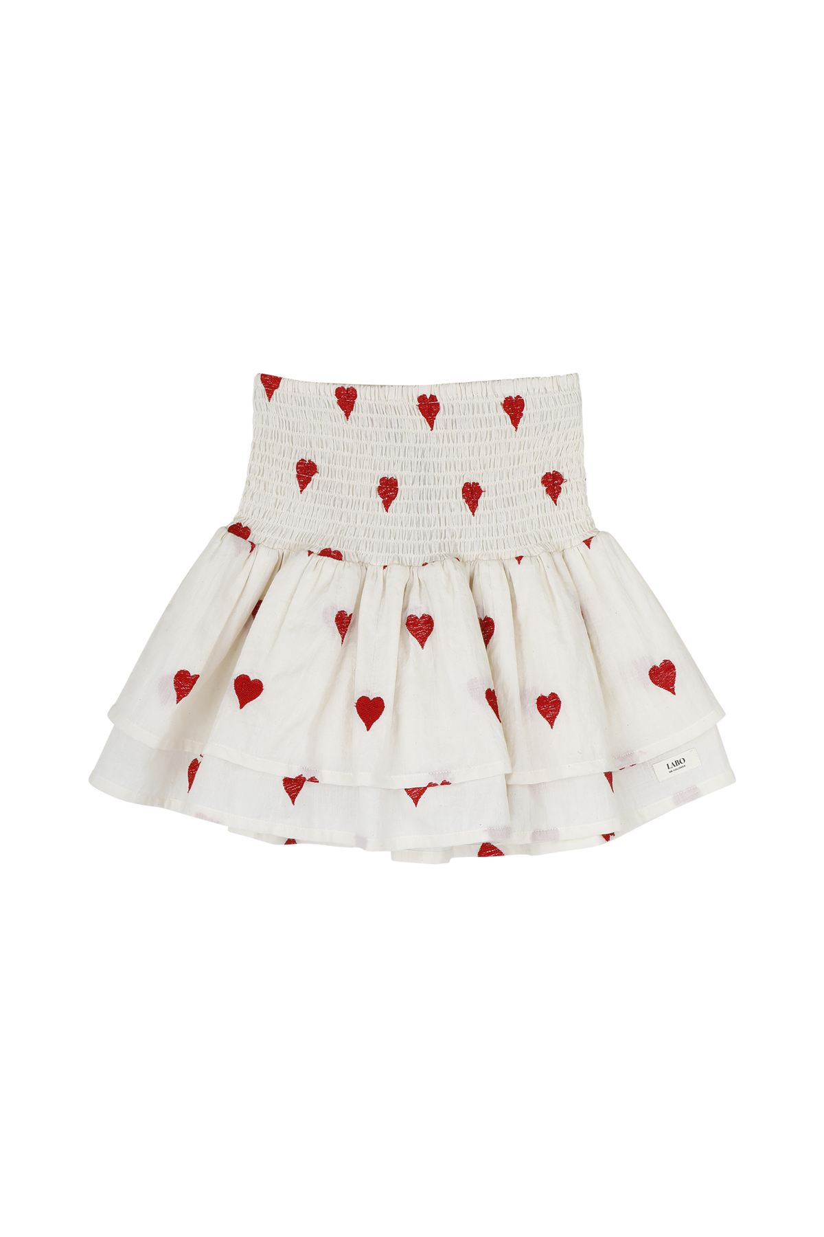 Lana skirt white hearts, Labo de colores