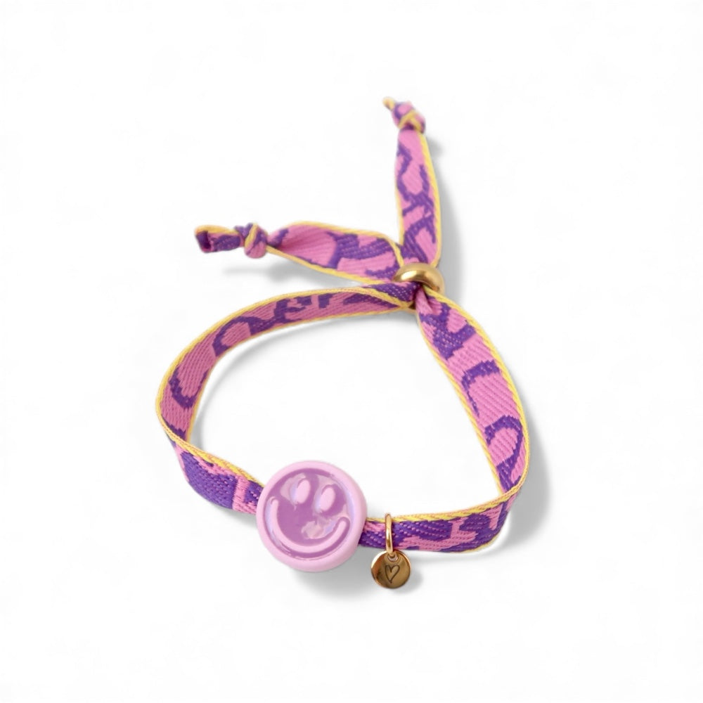 Bracelet | Happy smiley2.0 purple swirl, Loveissue
