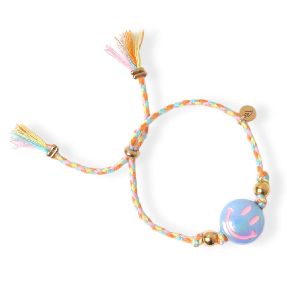 Bracelet | Happy smiley baby blue