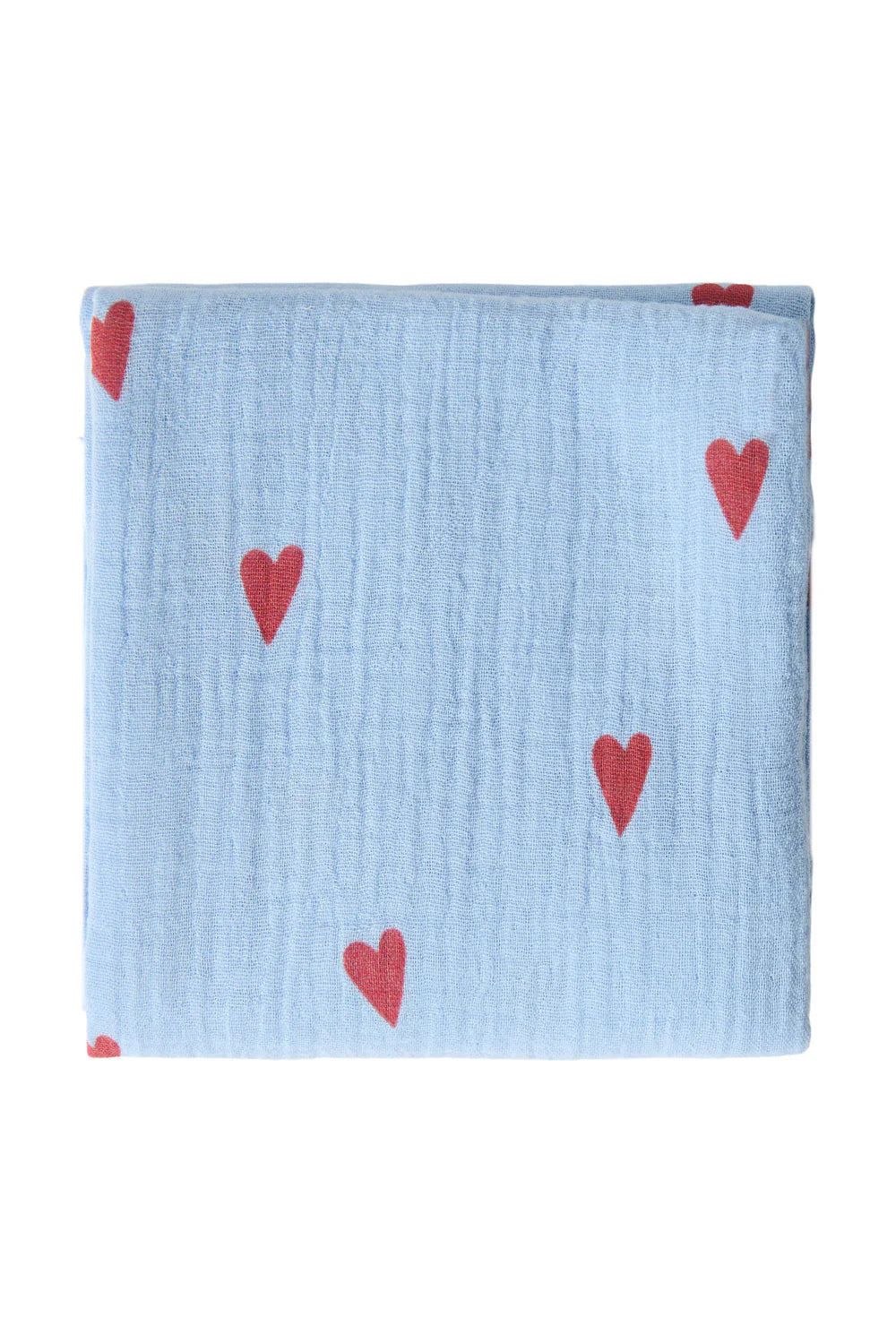 Swaddle Print Medium Blue Hearts, Studio Noos