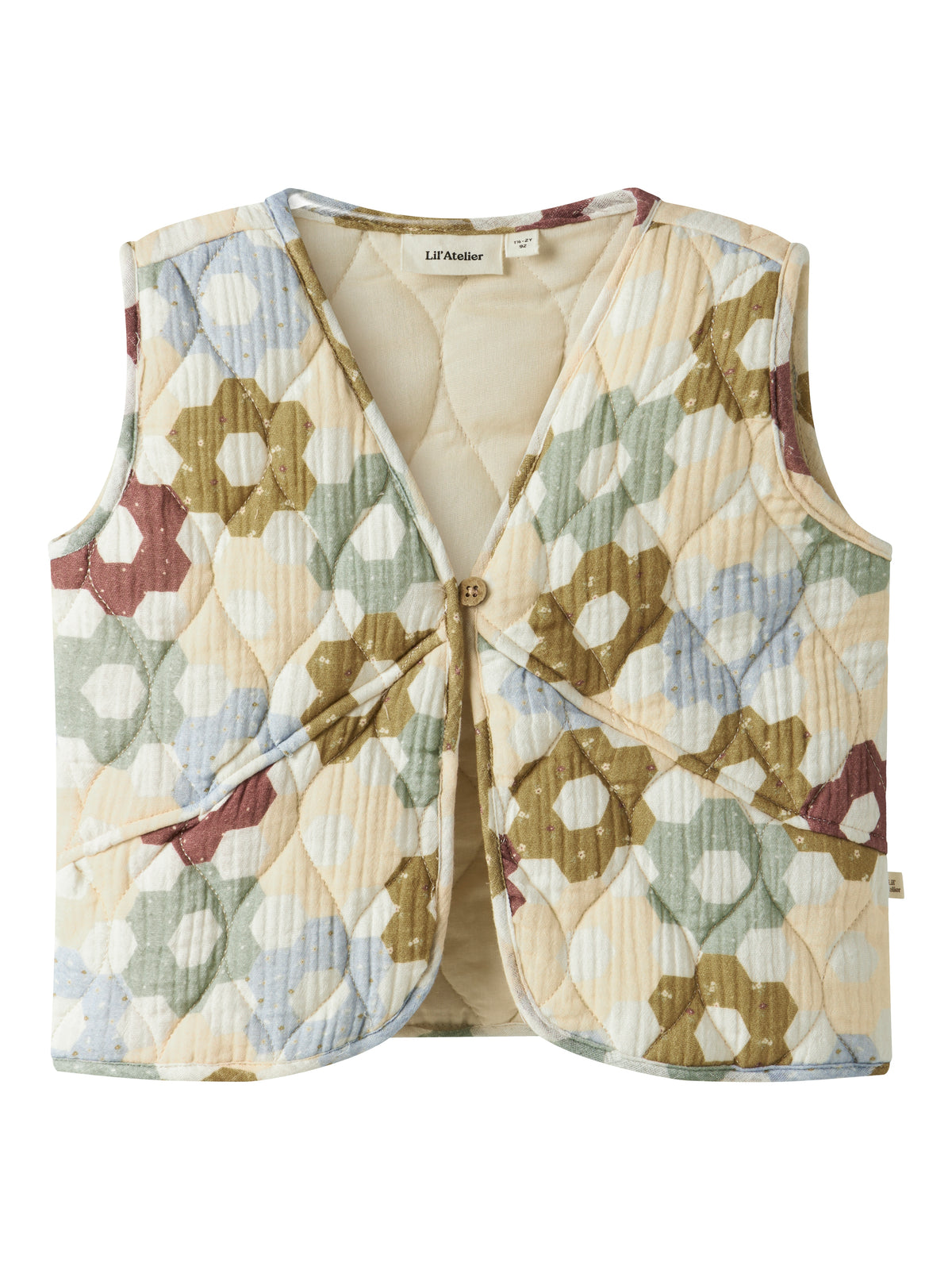 Quilt vest Talia coconut milk, Lil Atelier