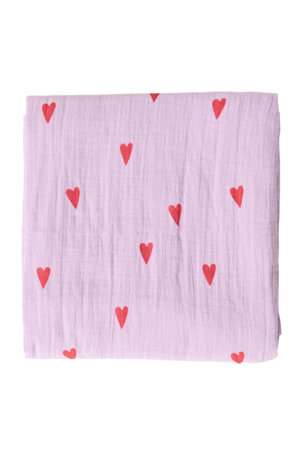 Swaddle Print large 120 x120 Purple Hearts, Studio Noos