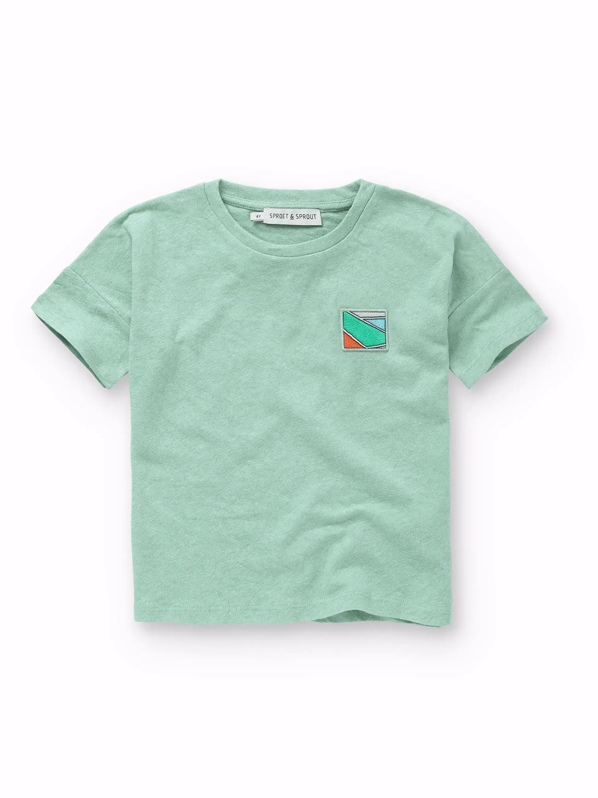Linen T-shirt green, Sproet & Sprout