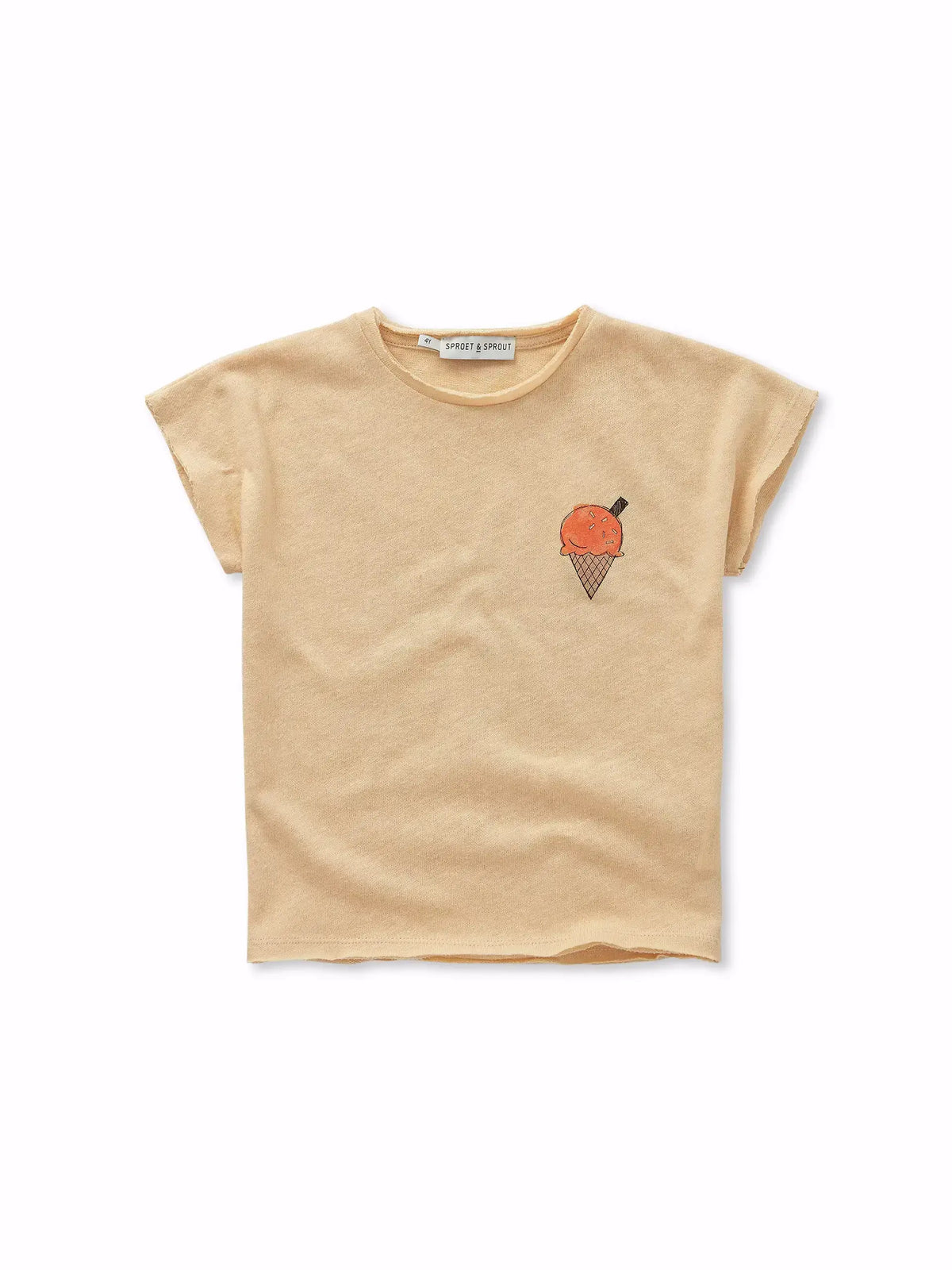 Linen T-shirt sand, Sproet & Sprout