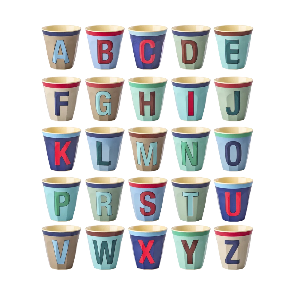 Melamine alphabet vintage Blue, Rice