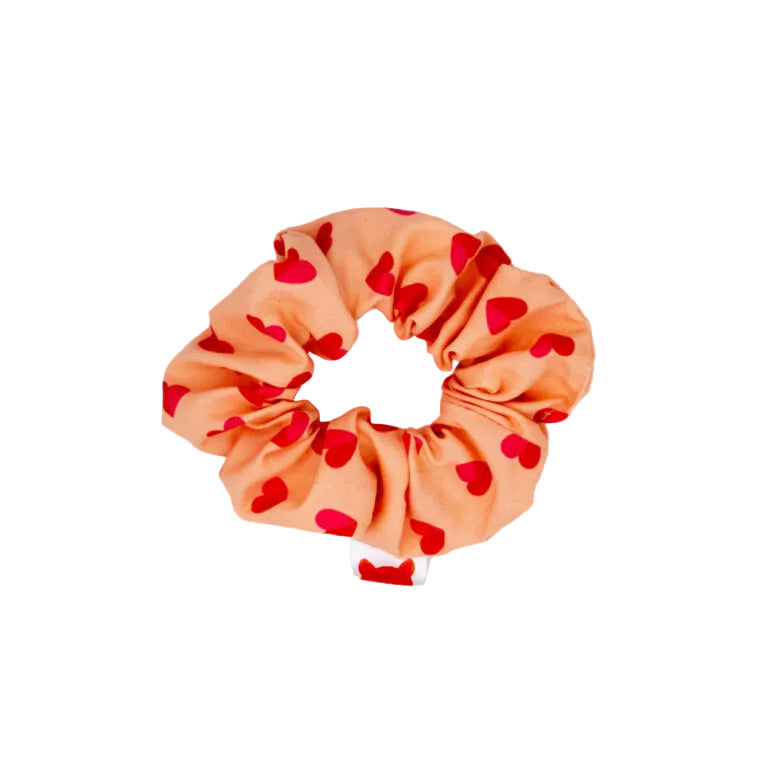 Scrunchie Peach hearts
