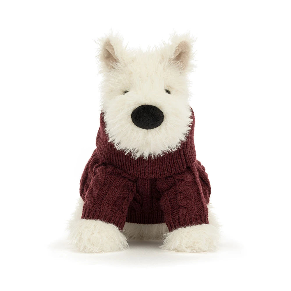 Munro scottie dog winter jumper, Jellycat