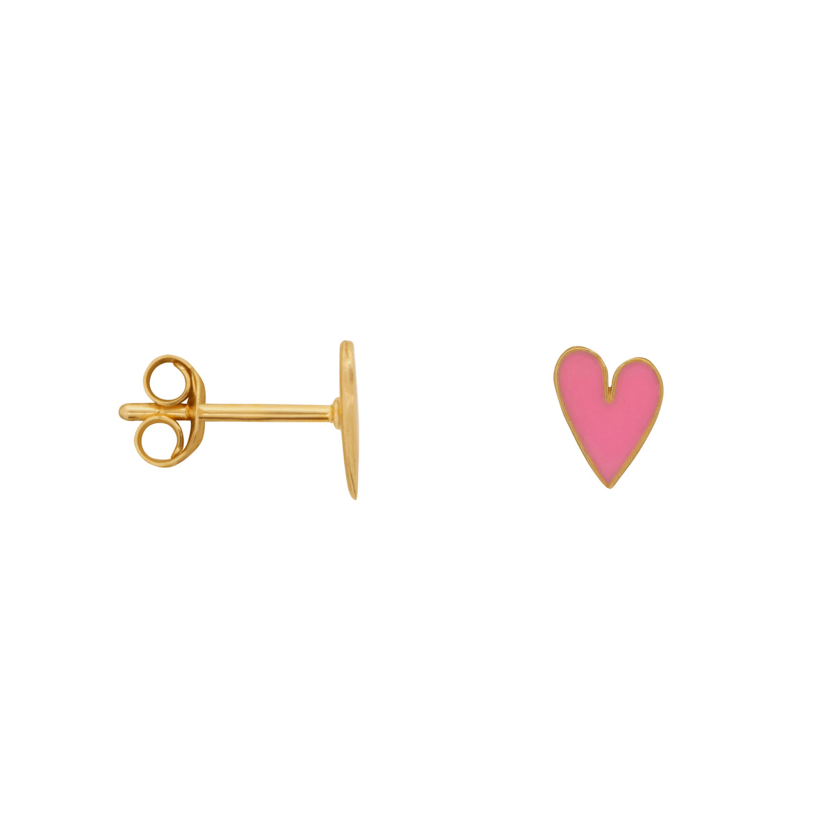 Mini Heart Stud Earring light pink gold, Bibi & Camille