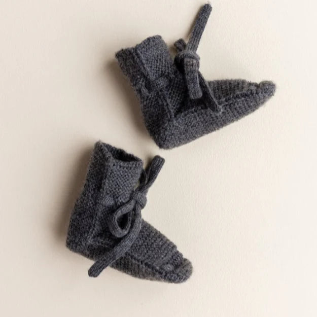 Booties charcoal, Hvid