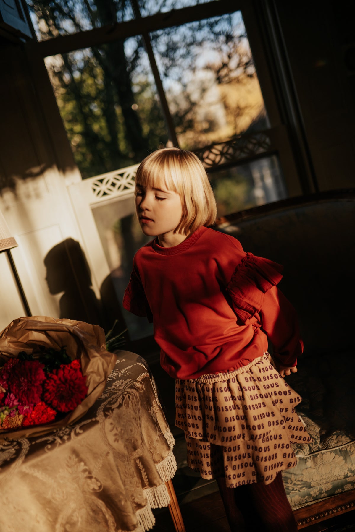 Mini Smock Skirt Bisous | Cork/Purple, Petit Blush