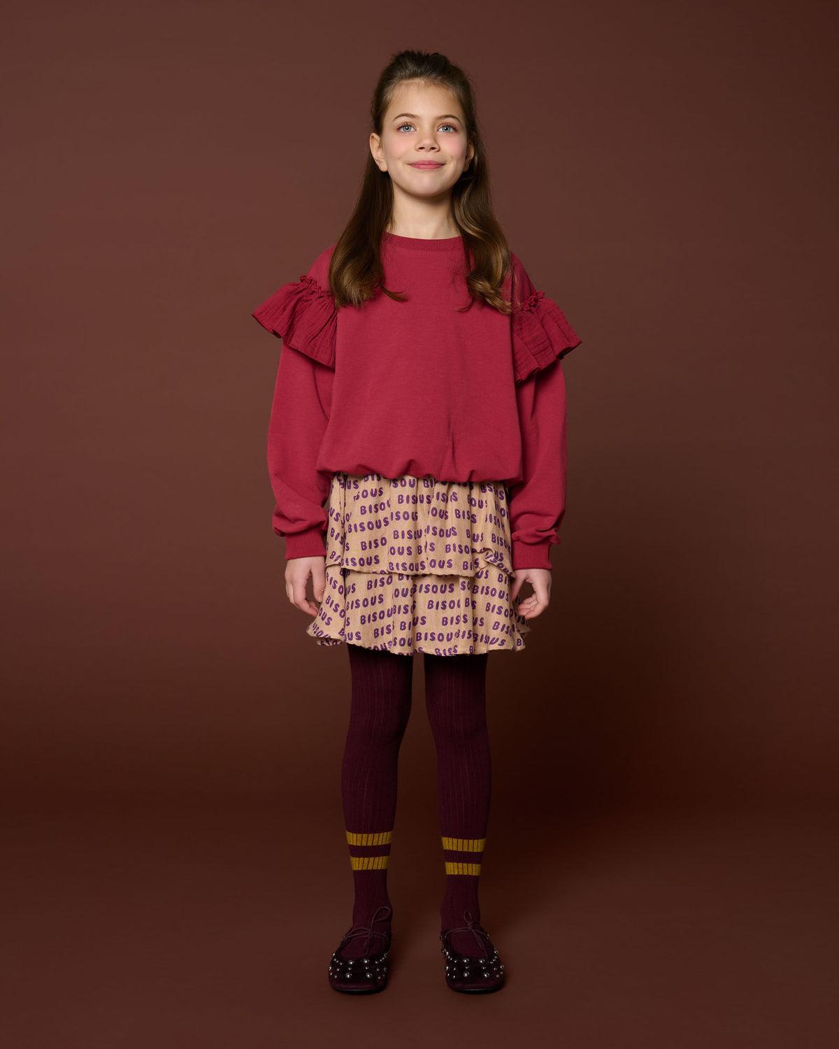 Mini Smock Skirt Bisous | Cork/Purple, Petit Blush