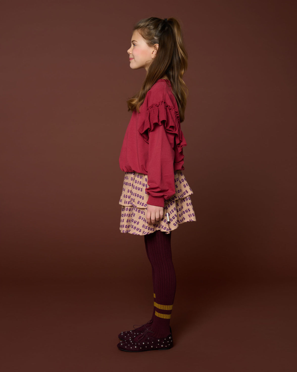 Mini Smock Skirt Bisous | Cork/Purple, Petit Blush