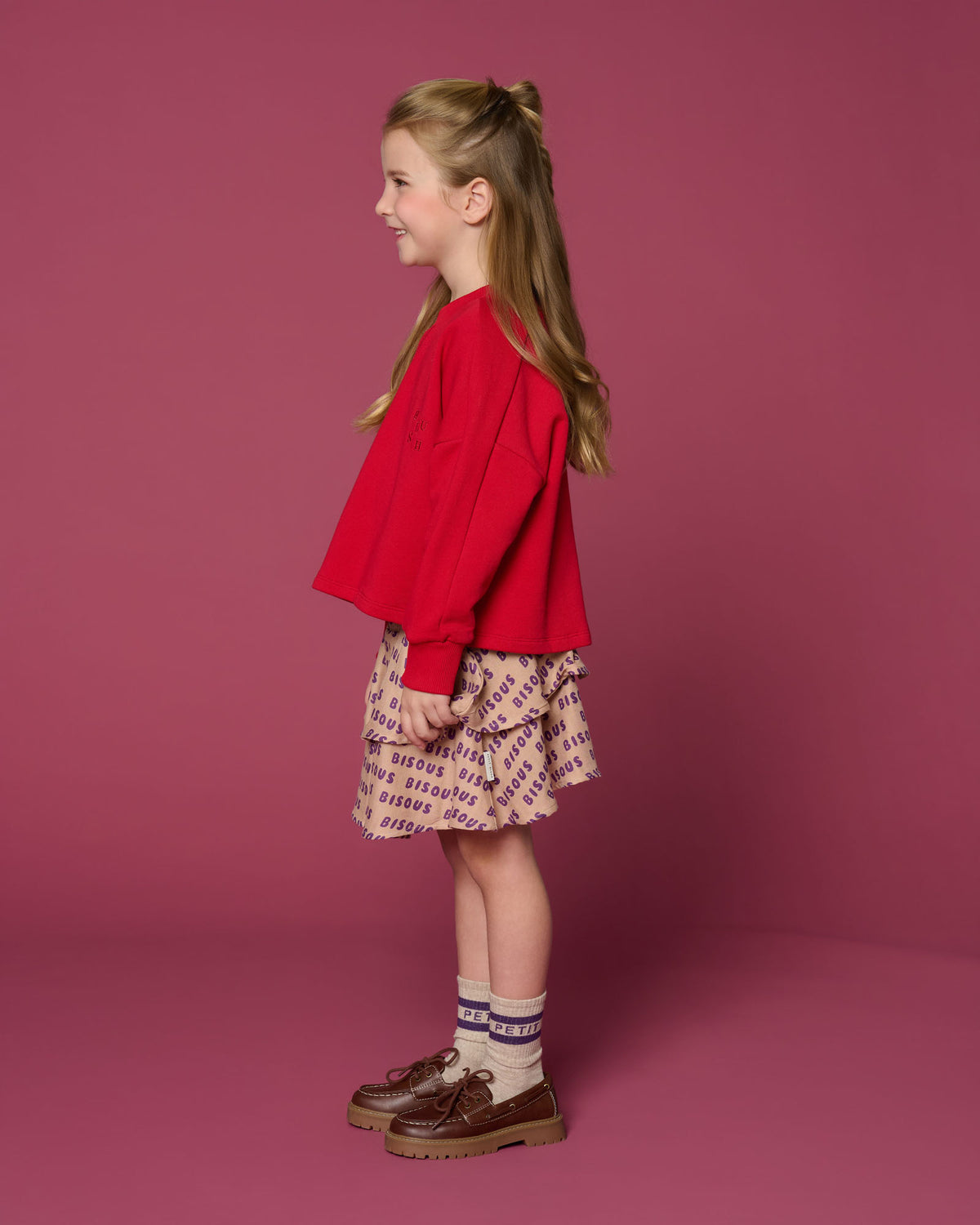Mini Smock Skirt Bisous | Cork/Purple, Petit Blush
