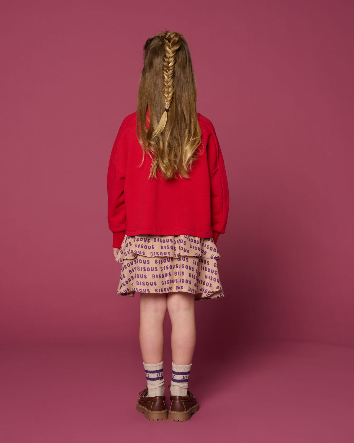 Mini Smock Skirt Bisous | Cork/Purple, Petit Blush