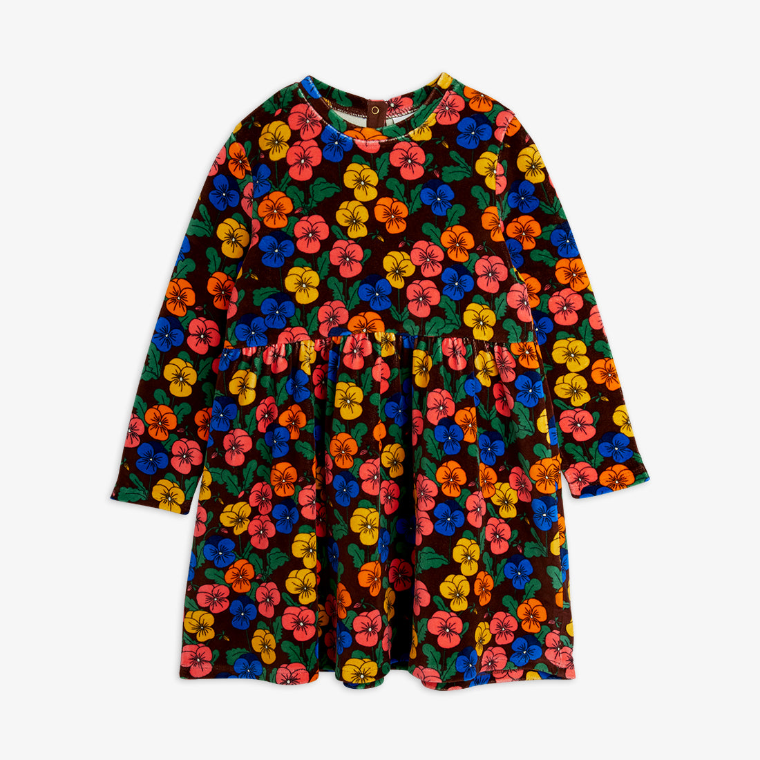 Violas aop velour dress, Mini Rodini
