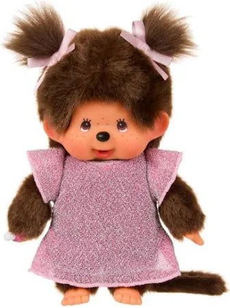 Monchhichi Meisje in glitterjurk