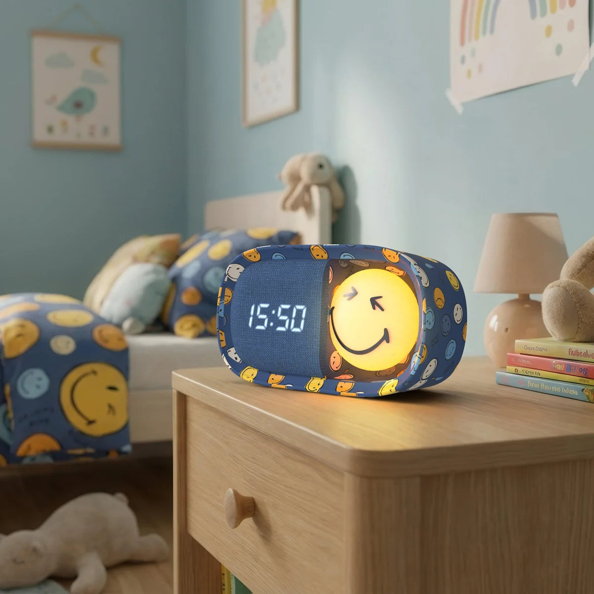Dreamy Clock Smiley World Blauw, MOB