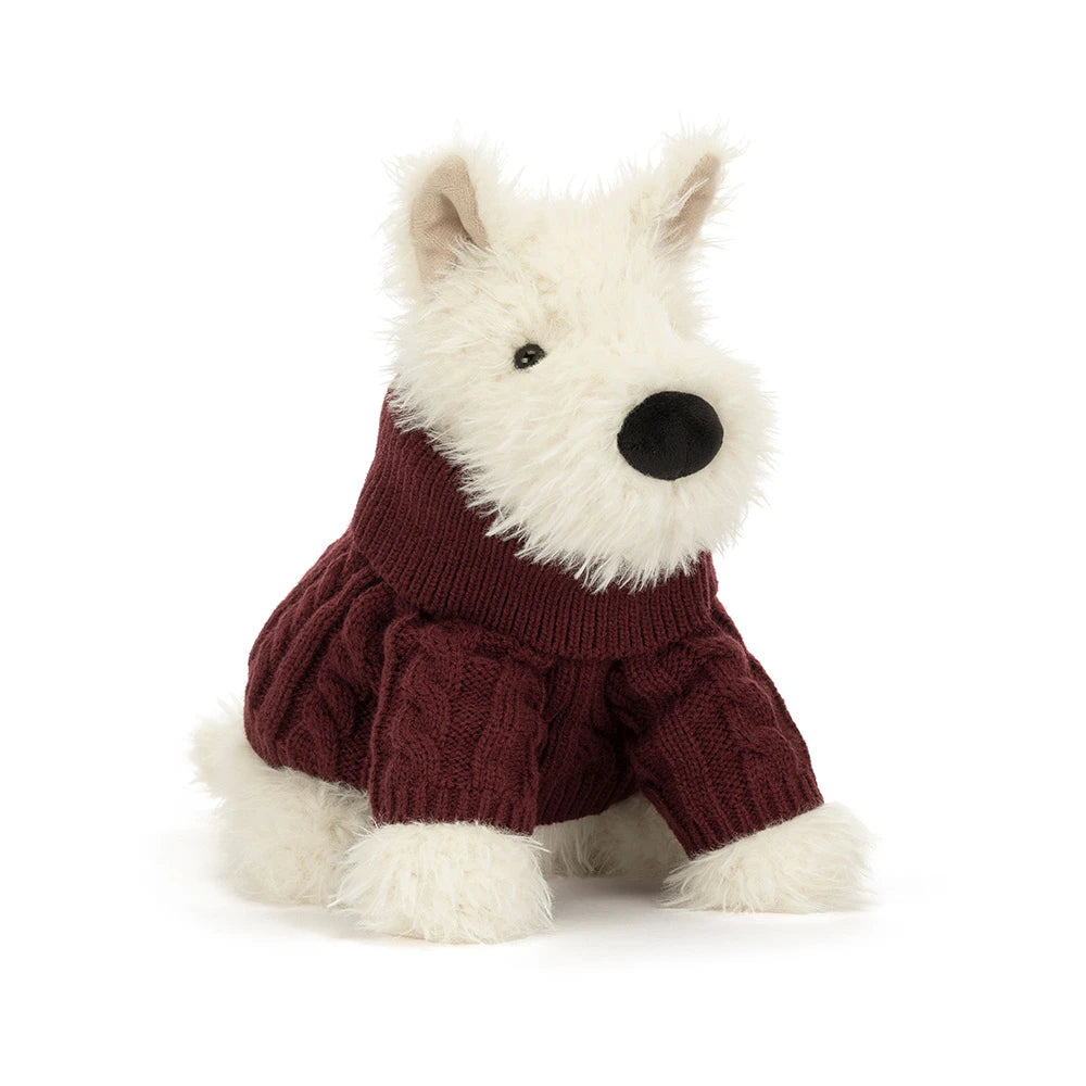 Munro scottie dog winter jumper, Jellycat
