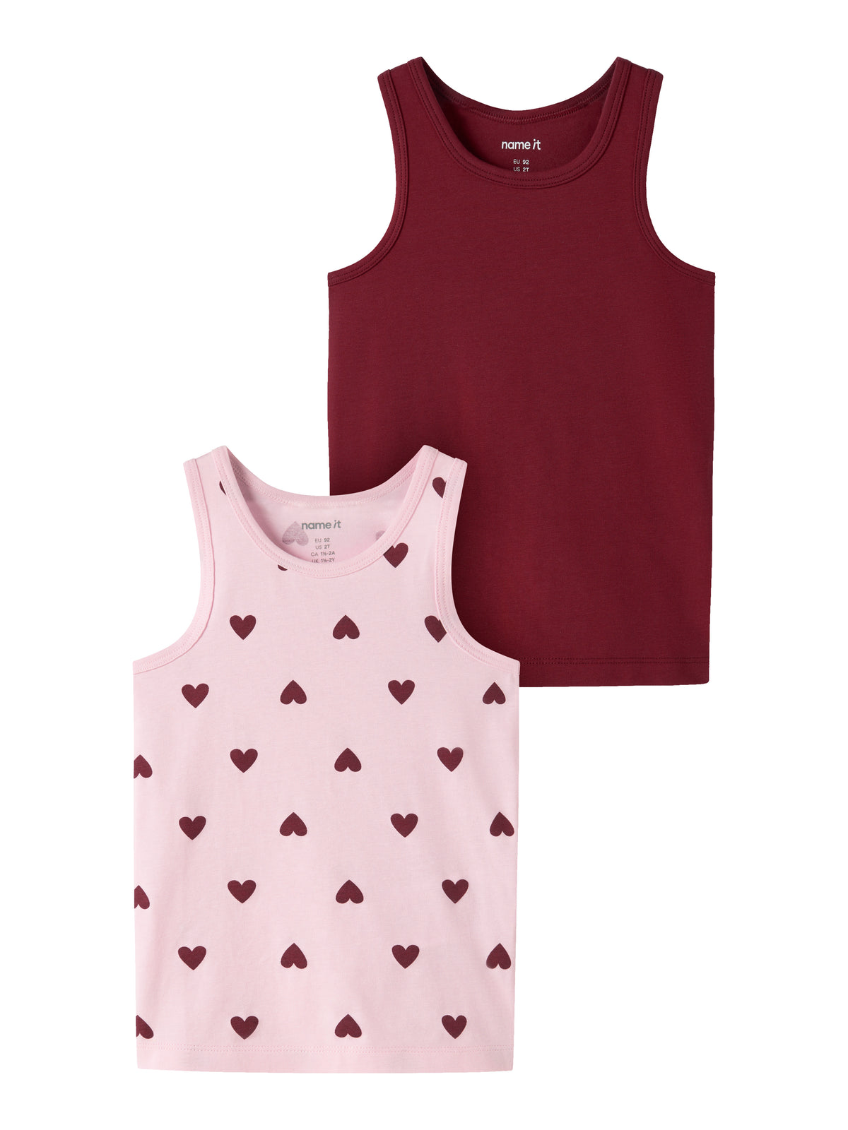 Strap top 2 pack Hearts, Name it