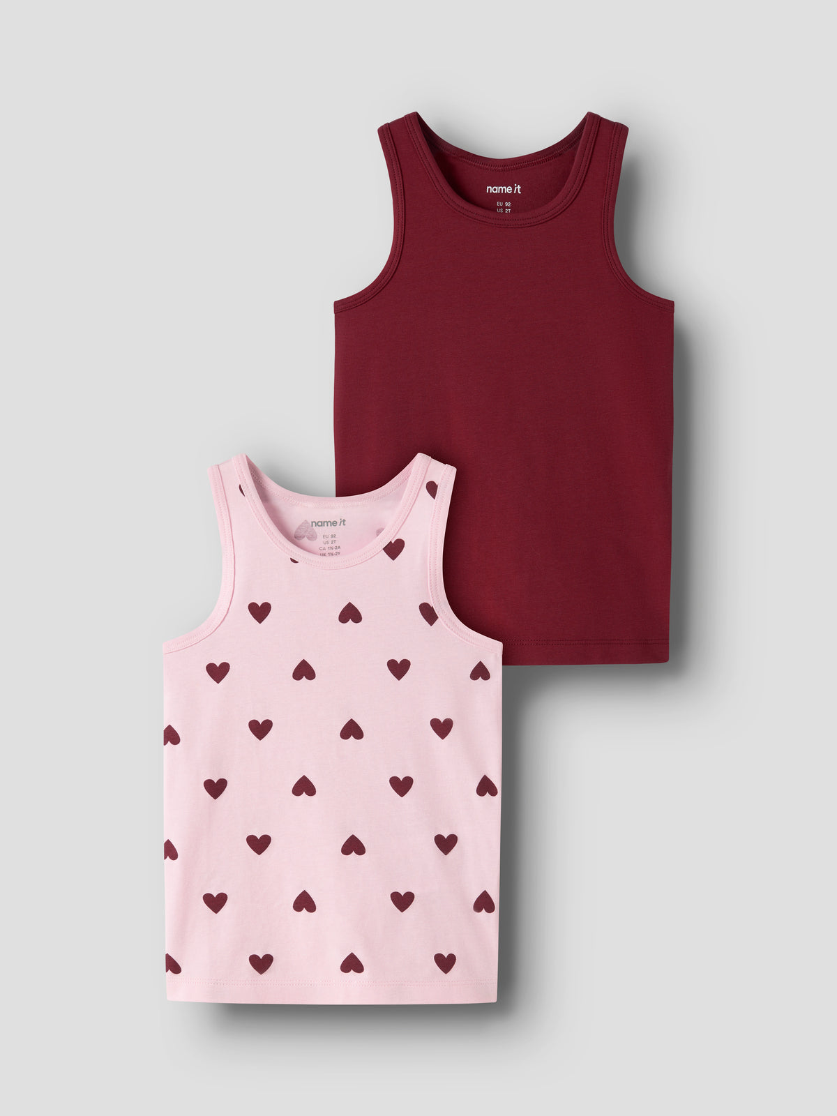 Strap top 2 pack Hearts, Name it
