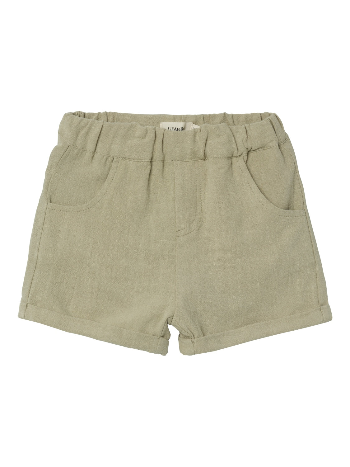 Dolie Fin Loose shorts Moss green, Lil Atelier
