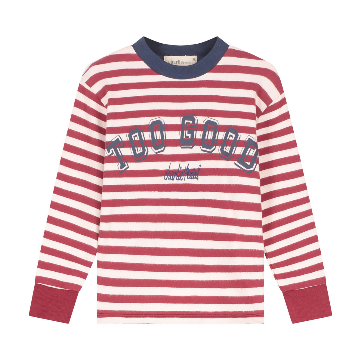 Neil Longsleeve bordeaux stripes, Charlie Petite