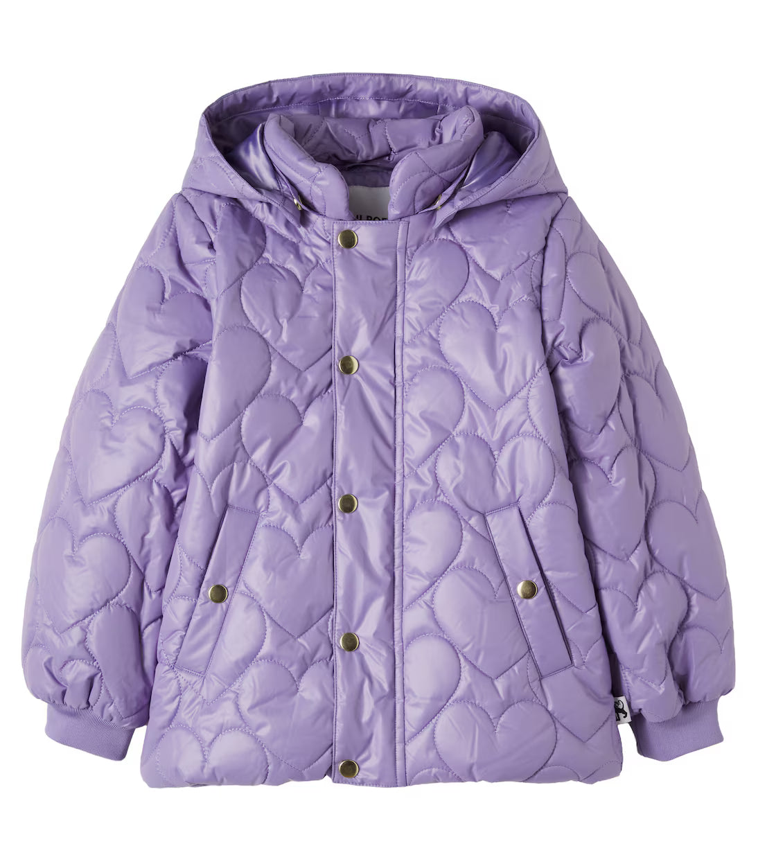 Heart quilted hooded puffer, Mini Rodini