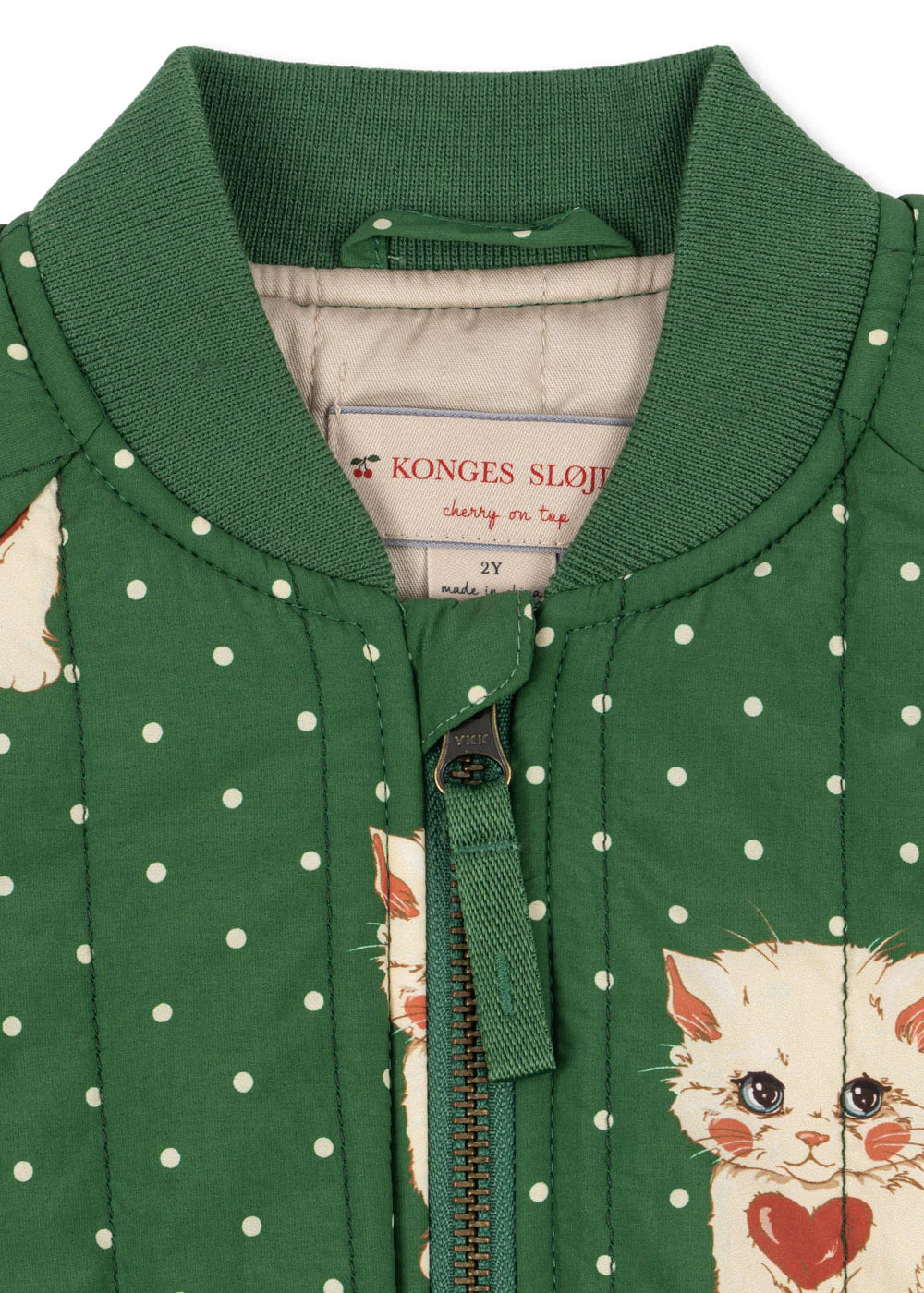 Juno printed bomber dot miao verde, Konges Sjold