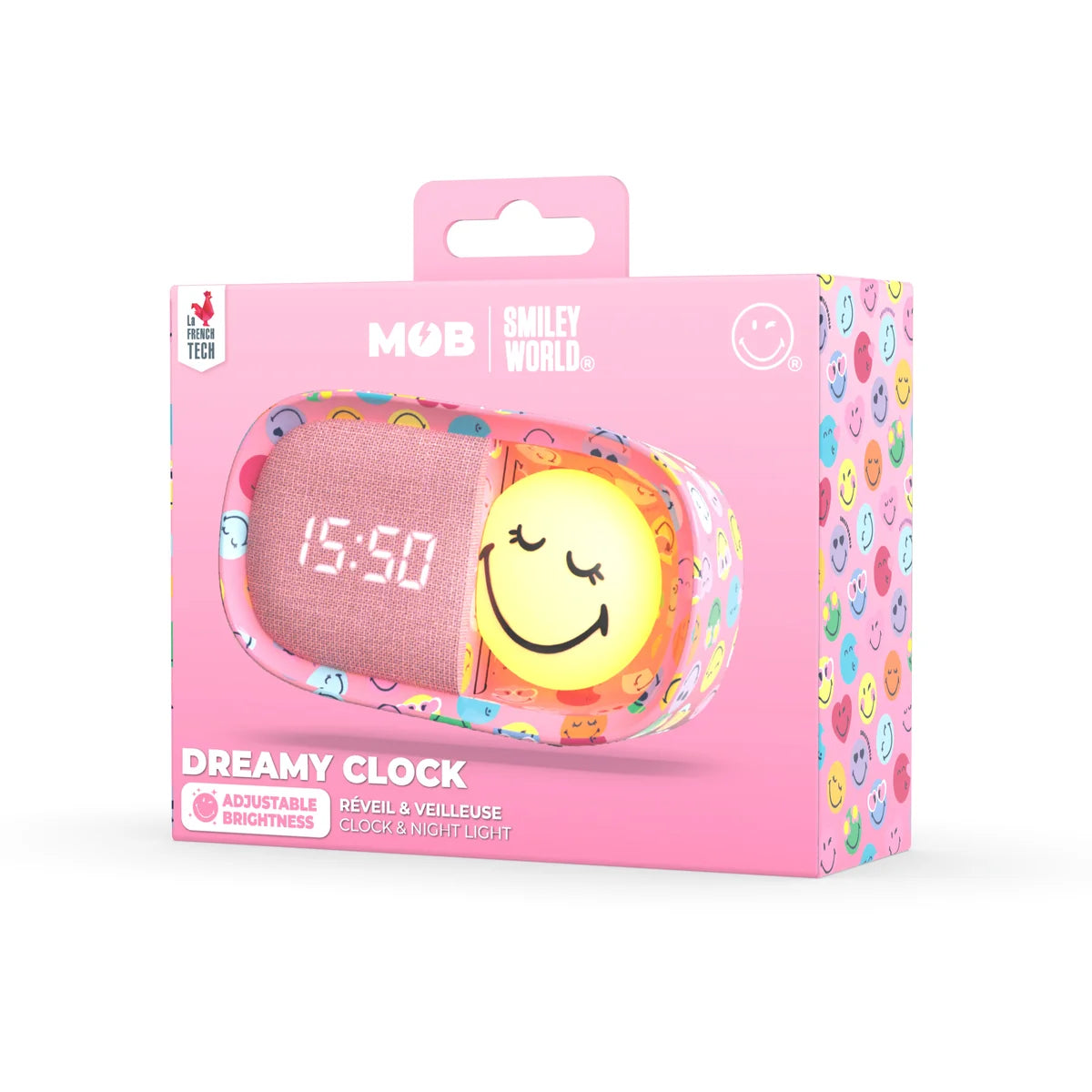 Dreamy Clock Smiley World Pink, MOB