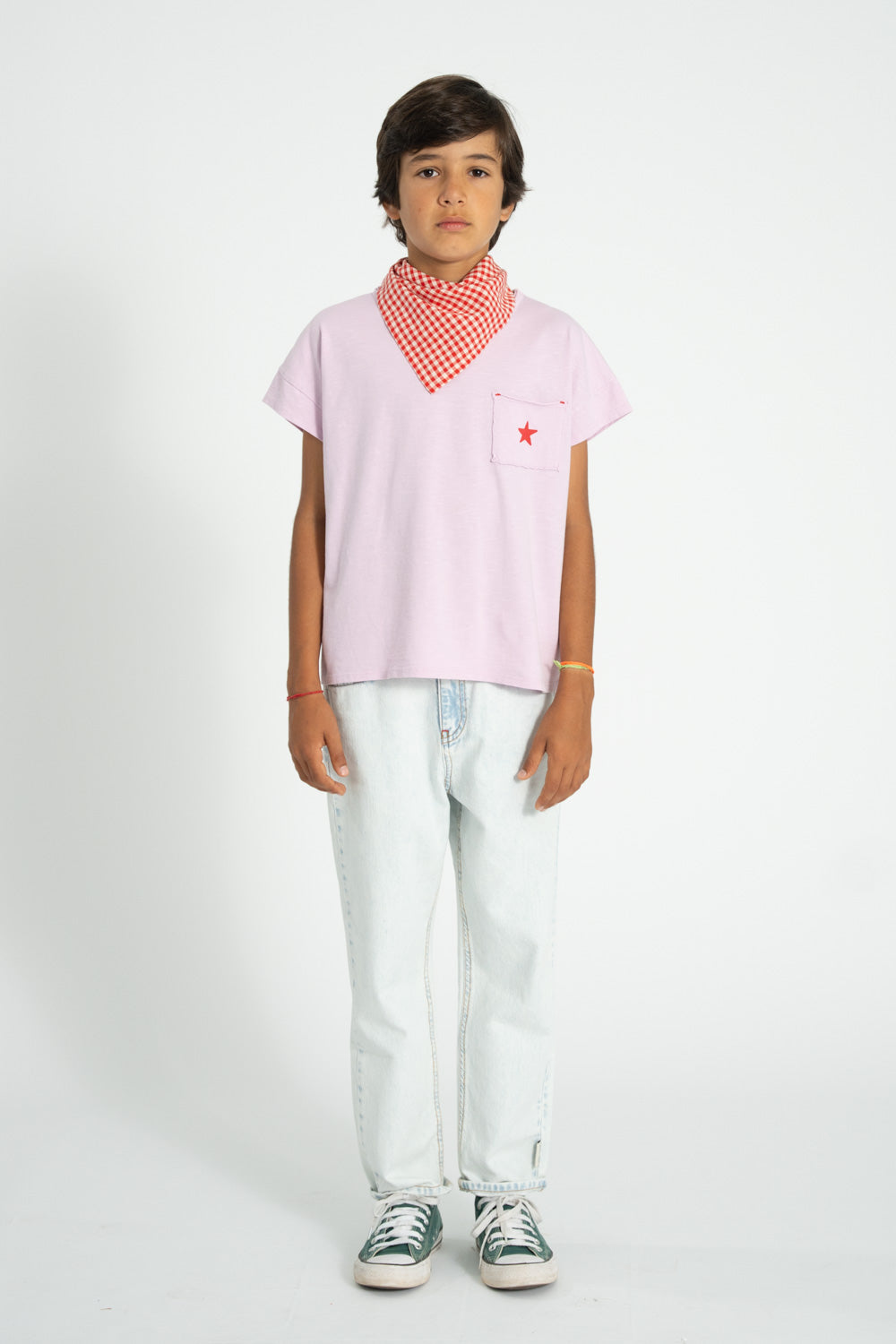 Unisex trousers washed light blue denim, Piupiuchick