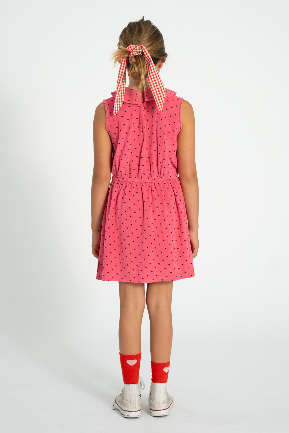 Short dress pink with black hearts Piupiuchick