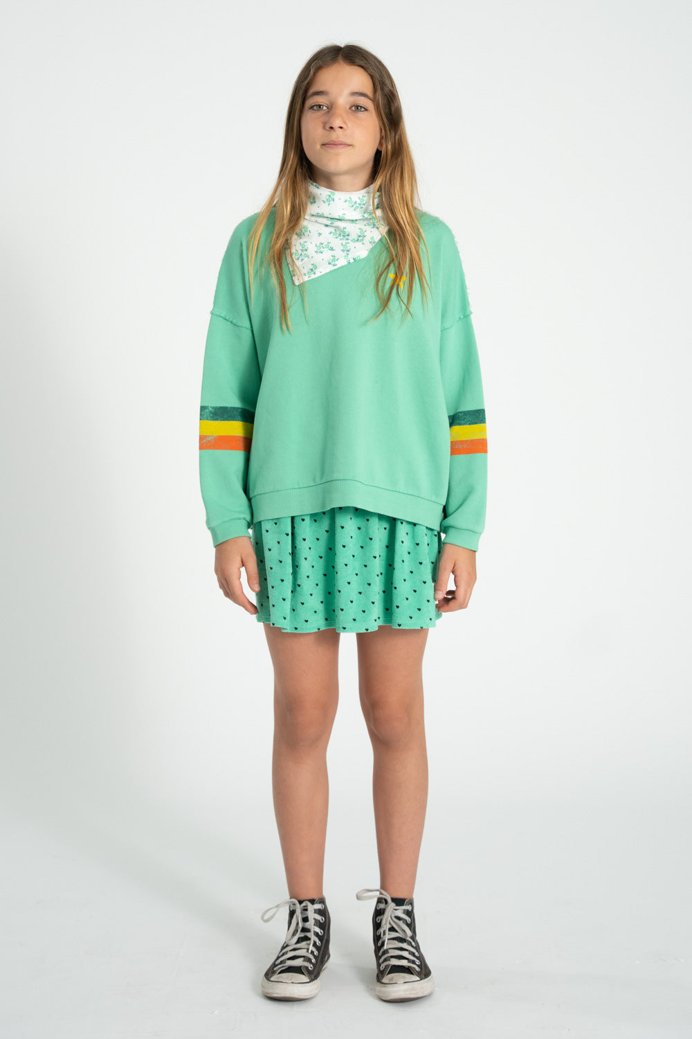 Sweater green multicolor stripes, Piupiuchick