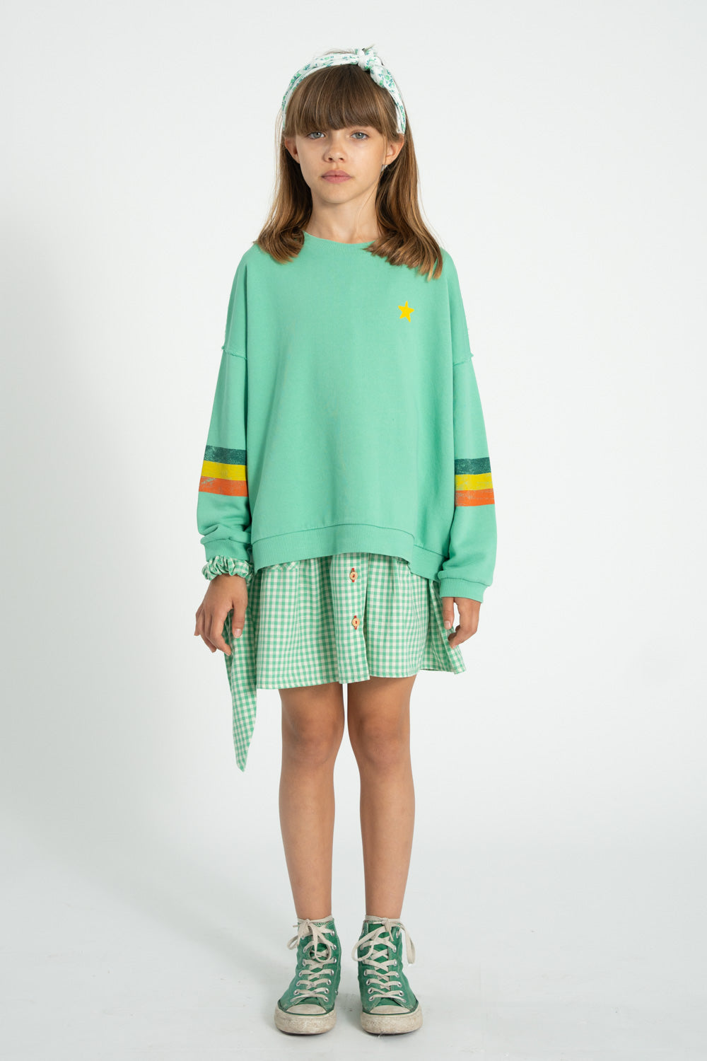 Sweater green multicolor stripes, Piupiuchick