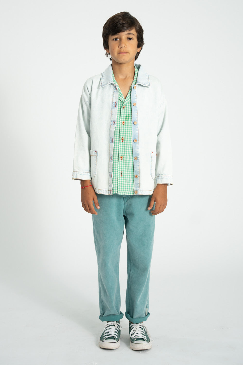 Unisex trousers washed green, Piupiuchick