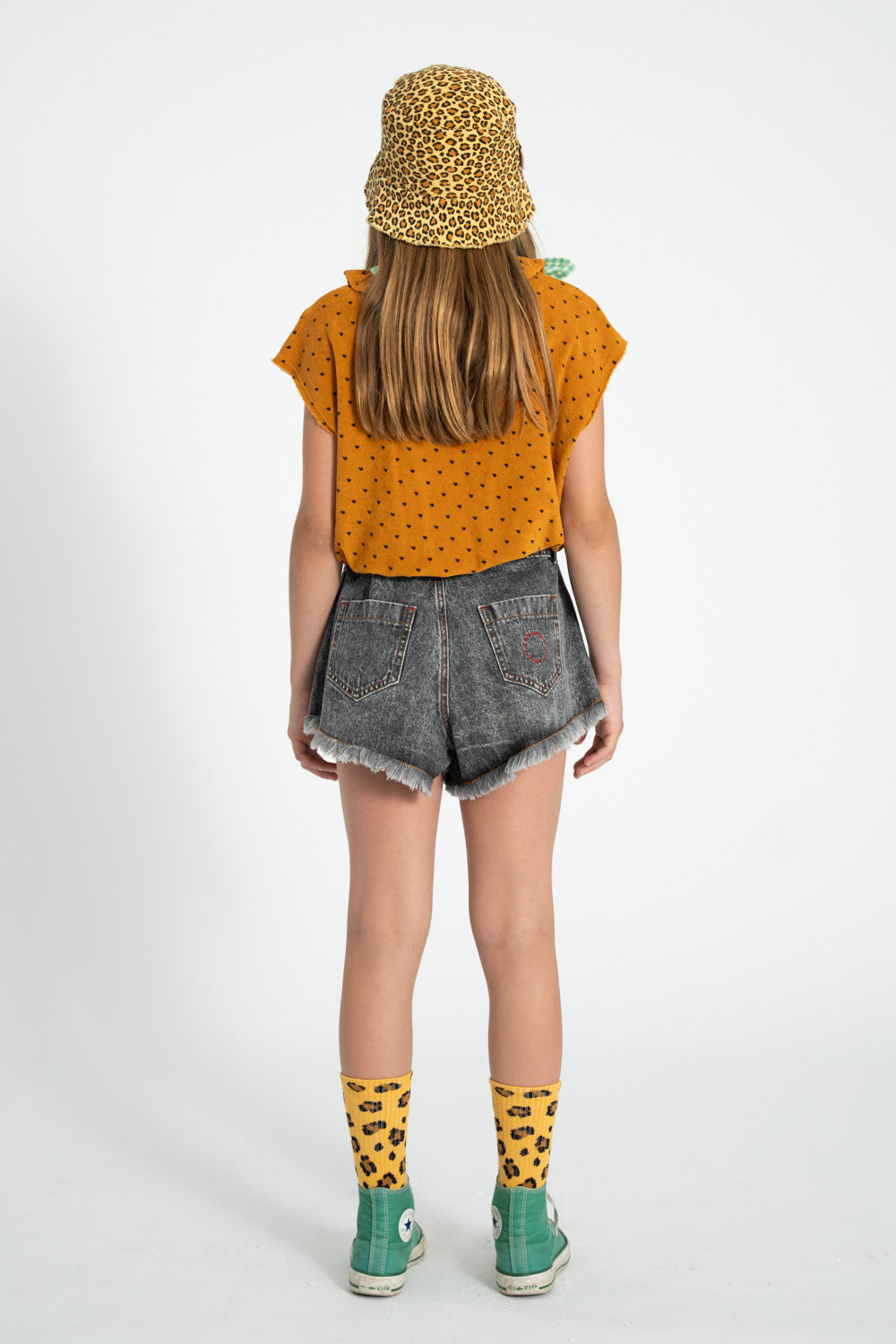 Short with fringes washed black denim, Piupiuchick