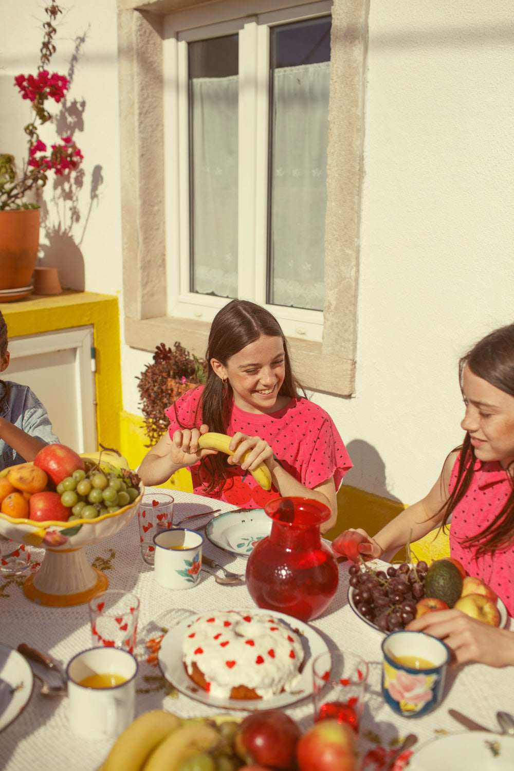 Sleeveless sweatshirt pink with cherry print, Piupiuchick