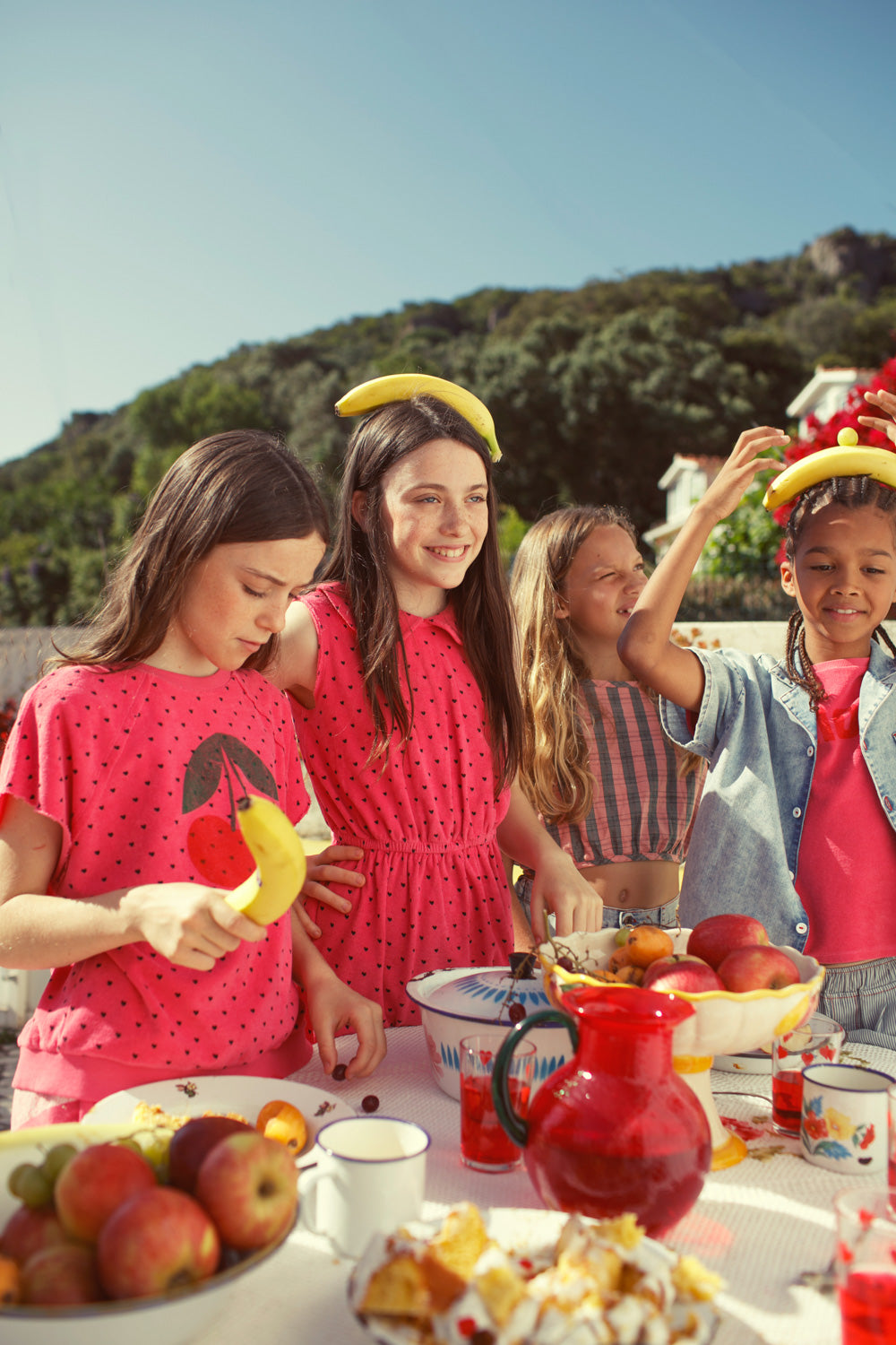 Short dress pink with black hearts Piupiuchick