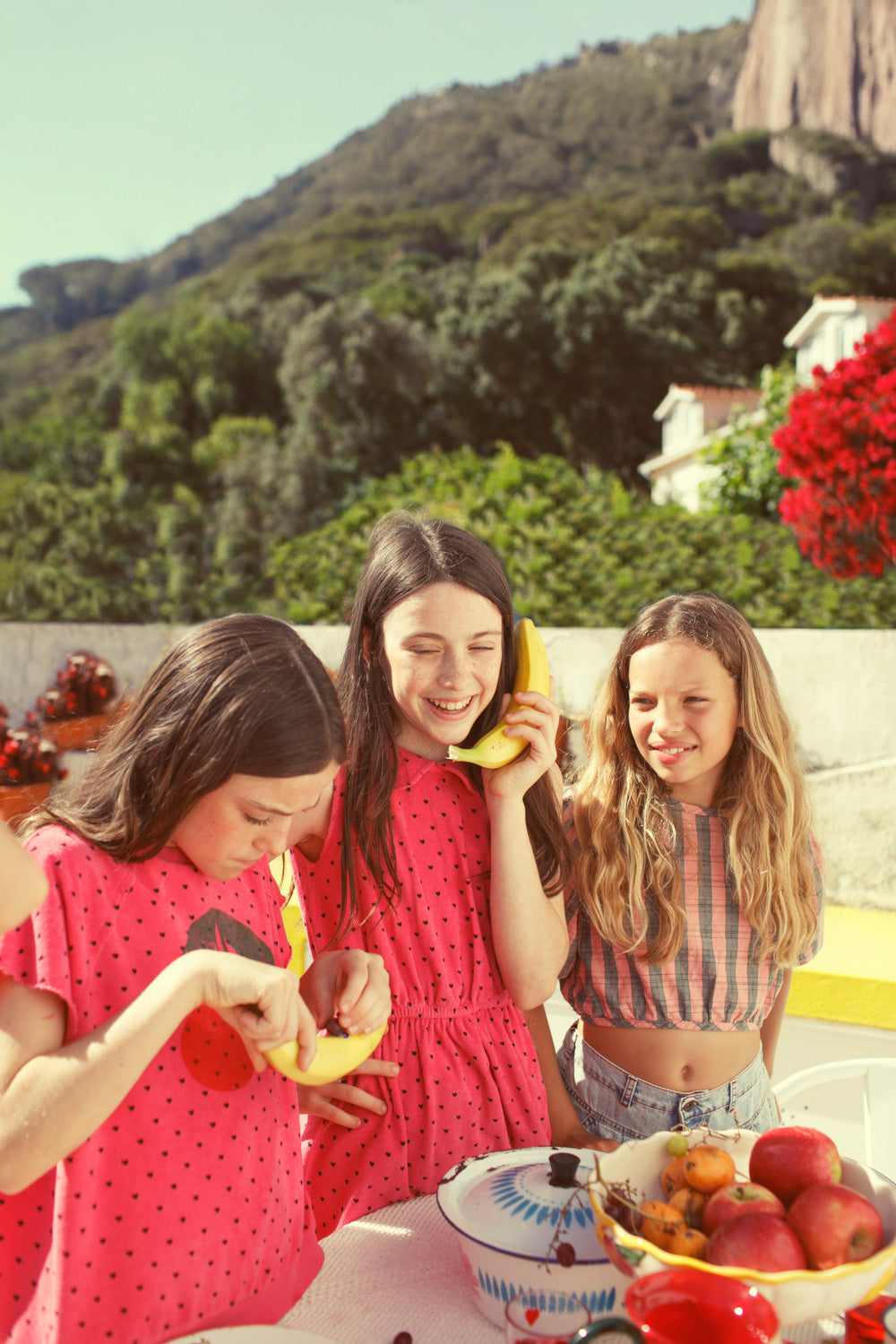 Short dress pink with black hearts Piupiuchick