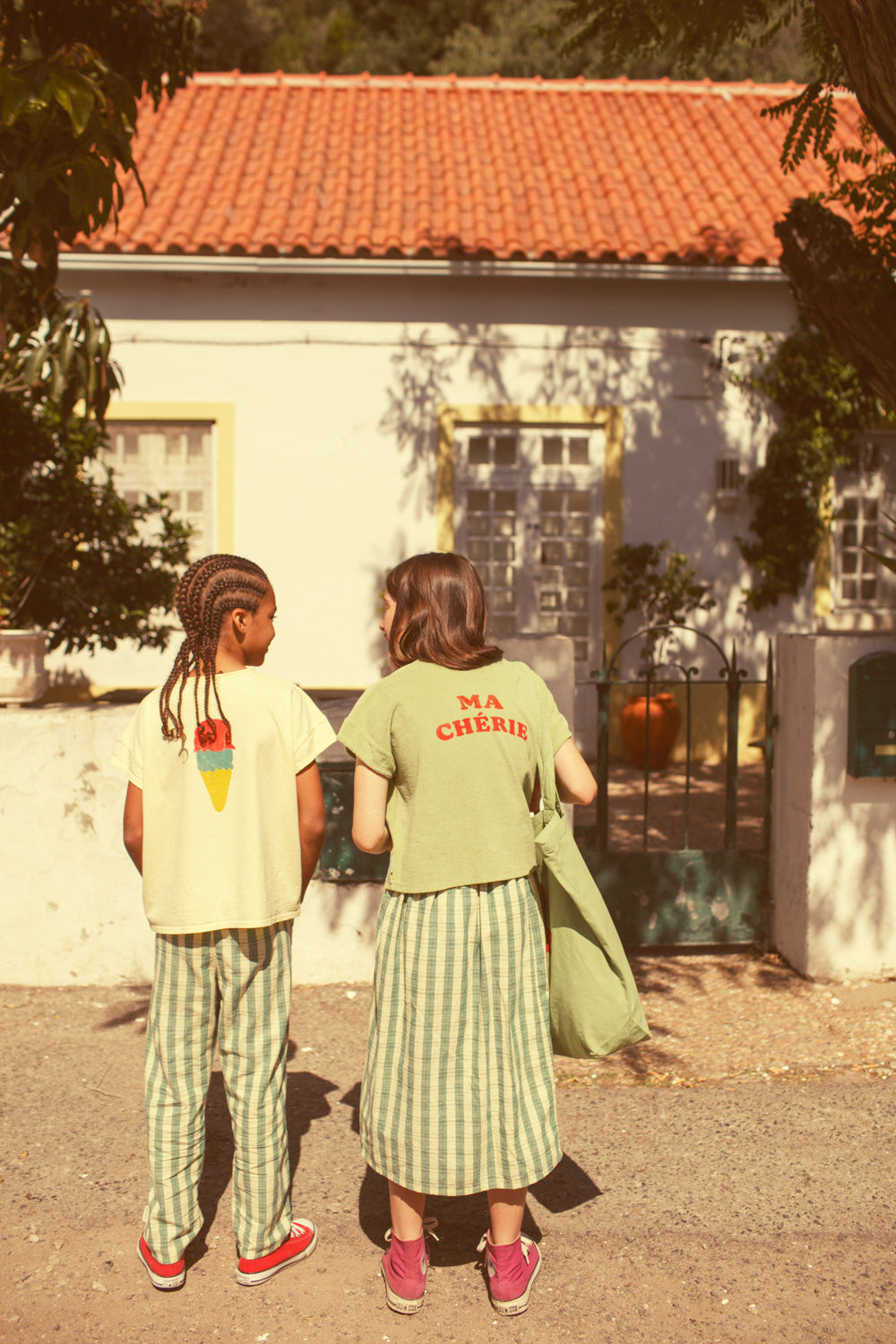 T-shirt Yellow beachbar print, Piupiuchick
