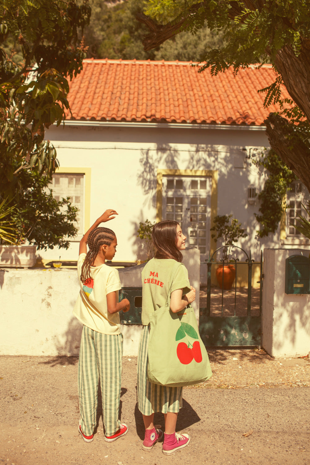 T-shirt Yellow beachbar print, Piupiuchick